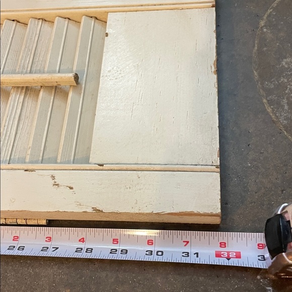 Vintage Cream Wooden Shutters - Picture 6 of 11
